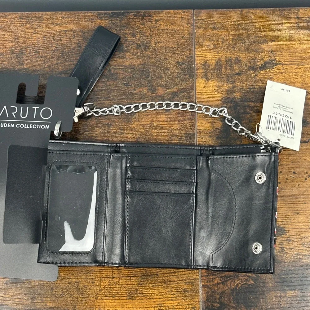 Naruto Shippuden‎ Akatsuki Red Cloud Trifold Chain Wallet Hot Topic Bioworld New